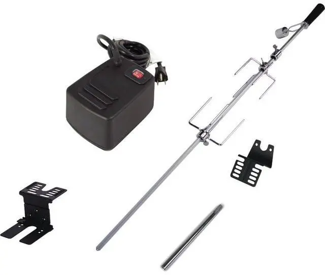 Main image of Universal Heavy Duty Rotisserie Kit for Grills, Black & Silver