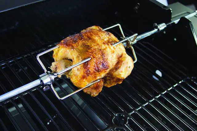 Alt view image 2 of 2 - Universal Heavy Duty Rotisserie Kit for Grills, Black & Silver