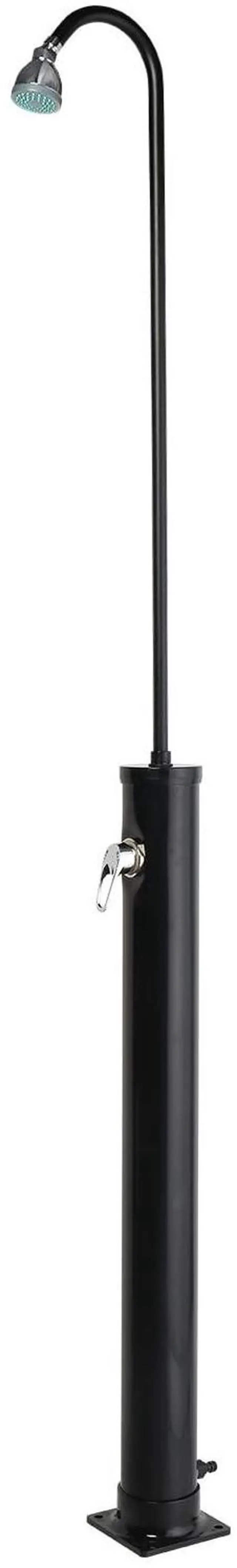 Main image of 2.3 Gallon Solar Heated Outdoor Shower, 7.2 FT Height, Freestanding Outside Shower with 360° Swivel Shower Head & Foot Faucet, Hot & Cold Water Adjustment, Black