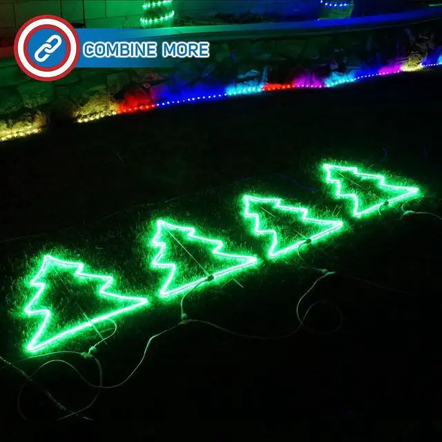 Alt view image 5 of 6 - LED Decorative for Christmas Lighting Christmas Tree Outdoor Yard Sign Lawn Signage Waterproof for Outdoor Use 4 Pcs