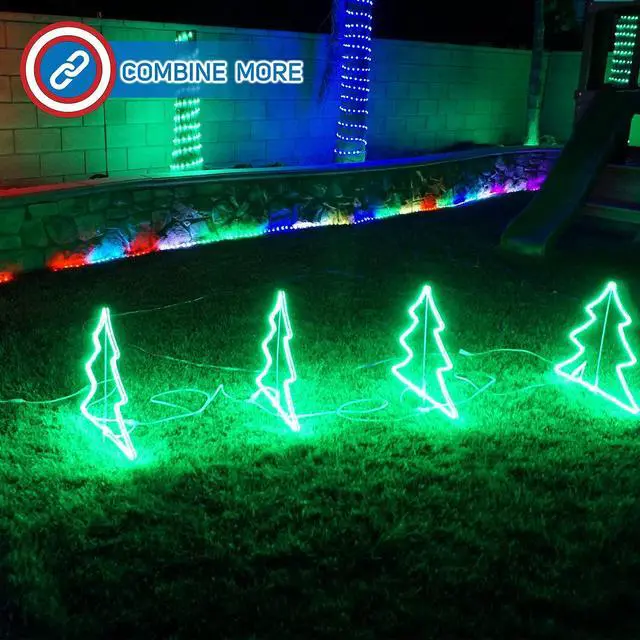 Alt view image 6 of 6 - LED Decorative for Christmas Lighting Christmas Tree Outdoor Yard Sign Lawn Signage Waterproof for Outdoor Use 4 Pcs