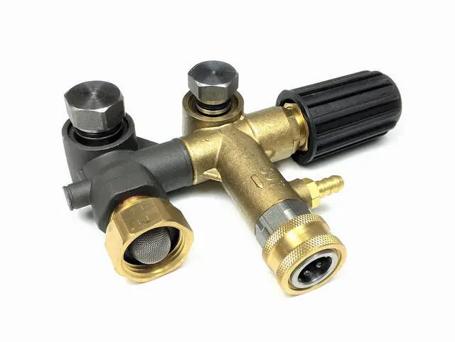 Main image of Unloader Adjustable Pull to Align For Honda GX340 11HP GX390 13HP 1" Shaft 4000 PSI For Devilblis EXHP3640 For Annovi Reverberi RKV4G36 Pressure Washer Pump Max. Flow 6.6 GPM