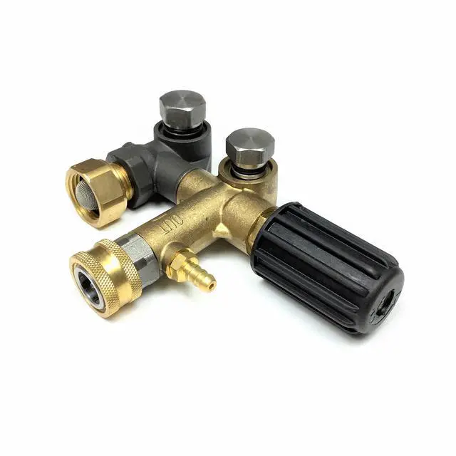Alt view image 4 of 6 - Unloader Adjustable Pull to Align For Honda GX340 11HP GX390 13HP 1" Shaft 4000 PSI For Devilblis EXHP3640 For Annovi Reverberi RKV4G36 Pressure Washer Pump Max. Flow 6.6 GPM