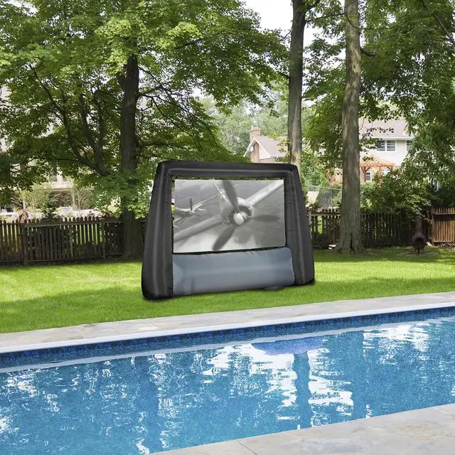 Alt view image 2 of 6 - Inflatable Movie Screen, Black/Gray/White