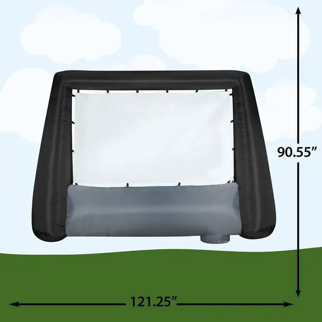Alt view image 3 of 6 - Inflatable Movie Screen, Black/Gray/White