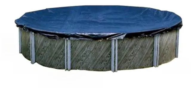 Main image of HYDROTOOLS Super Guard Heavy Duty Pool Cover For Above Ground Swimming Pools |31 FT Cover | Blue / Black | Winch & Cable Included | UV Protected For 28 FT Round Pools | PCO831