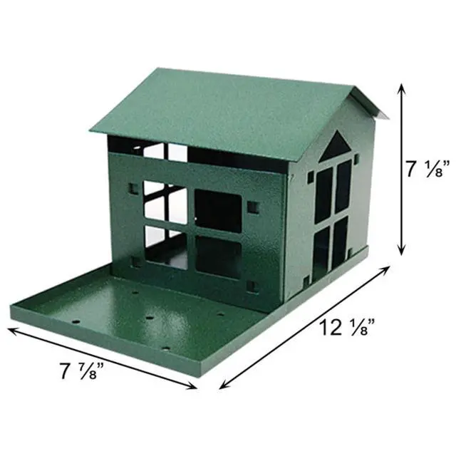Alt view image 3 of 6 - Peanut Pantry Squirrel Feeder - Heavy Duty Steel - Premium Verdigris Finish - Made in USA (SQF1)