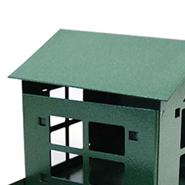 Alt view image 6 of 6 - Peanut Pantry Squirrel Feeder - Heavy Duty Steel - Premium Verdigris Finish - Made in USA (SQF1)