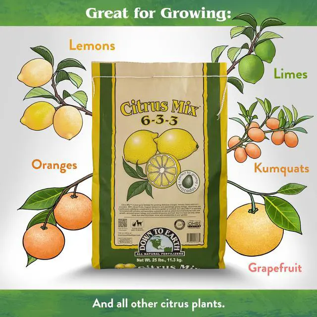 Alt view image 3 of 6 - Organic Citrus Mix - Plant Food for Lemons, Limes, Oranges and Avocados 6-3-3, 25 lb