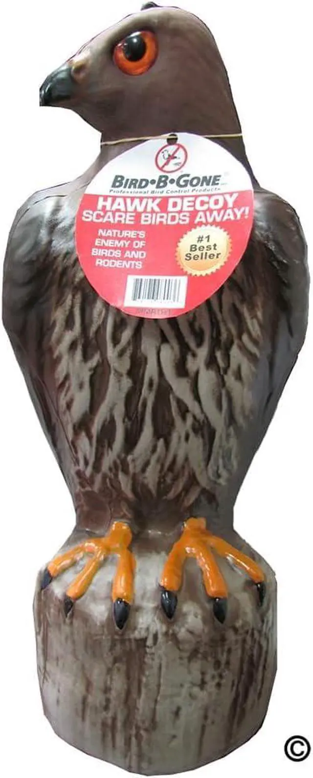 Alt view image 2 of 4 - Plastic Hawk Decoy (6 Pack) - Hawk Decoy to Scare Birds Away, Bird Deterrent Devices Outdoor, 16 Inch Fake Hawk Statue, Bird Repellent Scarecrow for Garden