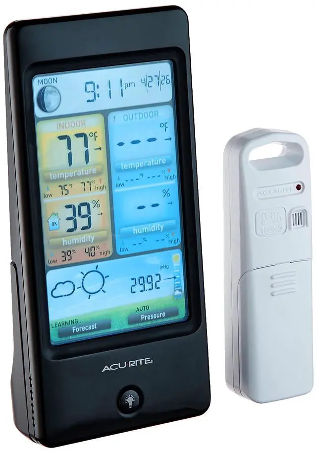 Alt view image 4 of 5 - 02016 Color Weather Station with Forecast/Temperature/Humidity, Black