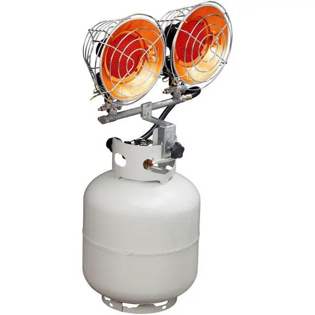 Alt view image 2 of 6 - Infra-Red Tank Top Propane Heater - Dual Burner, 30,000 BTU - Model# FBDTP30