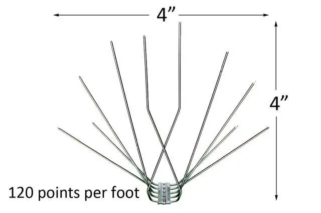 Alt view image 4 of 6 - Bird Spikes Stainless Steel Premium Model S (10 ft, 5-2 ft. Strips)