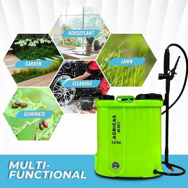 Alt view image 3 of 6 - Battery Powered Backpack Sprayer 4.2 Gallon, Adjustable 0-100 PSI Pressure, Compatible with Makita 18V Battery, 7 Nozzles, Telescopic Wand, Charger Included, Electric Sprayer, Lawn & Garden Use