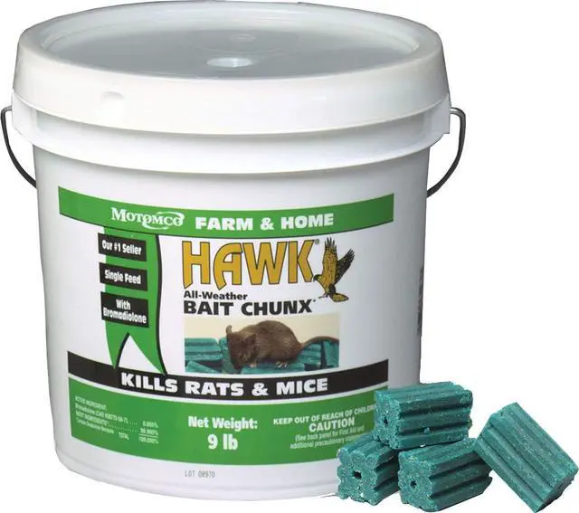 Main image of MOTOMCO Hawk Mouse and Rat Bait Chunx/Pail, 9-Pound