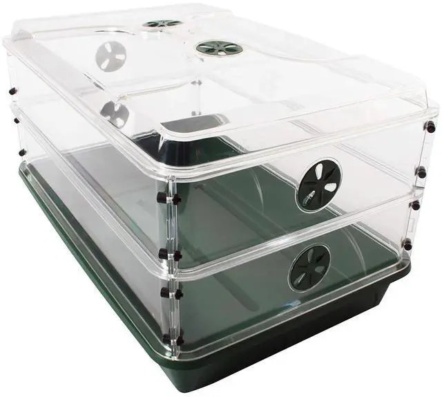 Main image of 93807 Domed Propagator, 2 Height Extenders, Green
