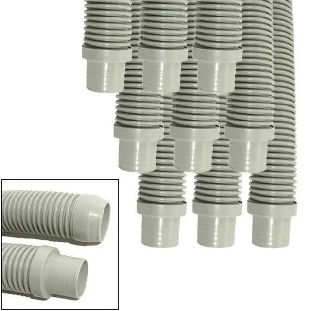 Alt view image 2 of 6 - 9 Pack Universal Swimming Pool Cleaner Suction Hose 48 Long Grey Color for Hayward Navigator, Pool Vac Ultra, AquaBug, Polaris ATV and More