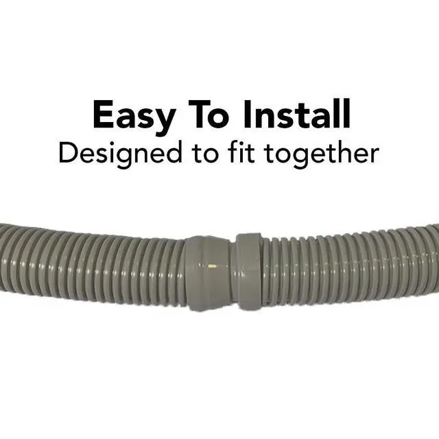 Alt view image 6 of 6 - 9 Pack Universal Swimming Pool Cleaner Suction Hose 48 Long Grey Color for Hayward Navigator, Pool Vac Ultra, AquaBug, Polaris ATV and More