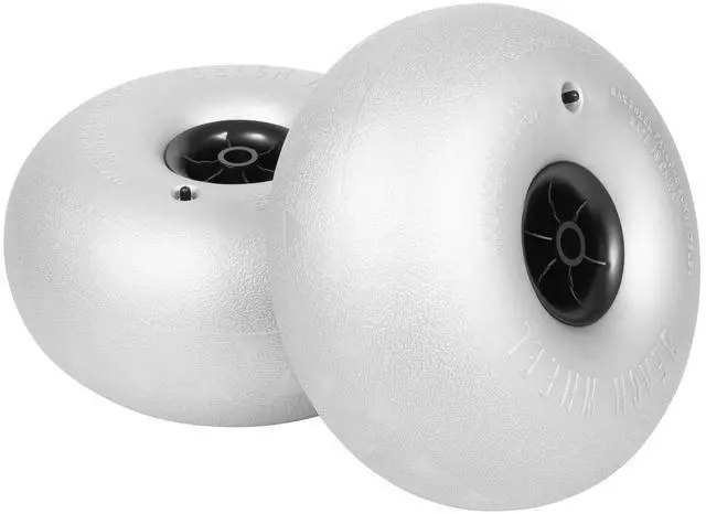 Main image of 16" Balloon Wheels Beach Cart Tires, Replacement Big Beach Sand Tires for Kayak Dolly Canoe Canoe Dolly Rolling Walker Garden Cart Wheelchair Sand Wagon Beach Cart, 2-Pack