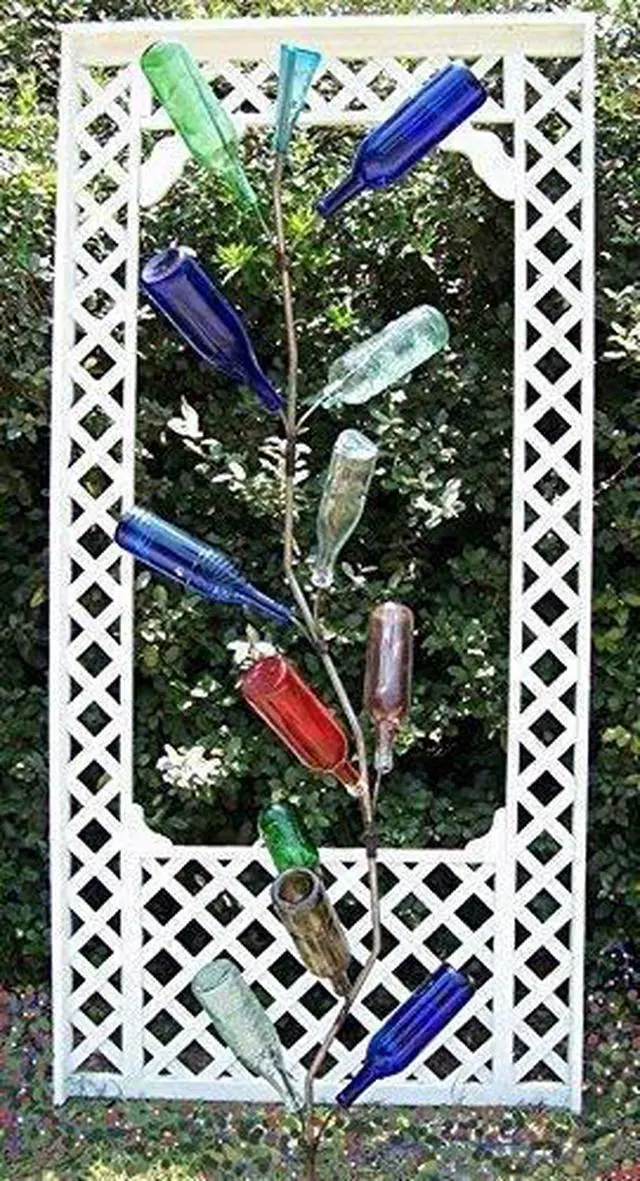 Alt view image 2 of 6 - USA Wine Bottle Tree - Curved Southern Classic -Holds 13 Bottles- 6 FEET- Most Popular