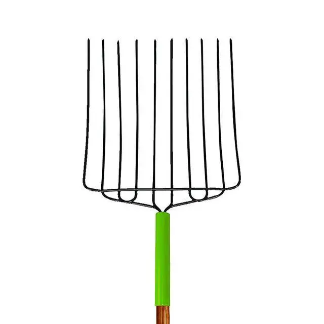 Alt view image 2 of 4 - 2827000 10-Tine Welded Steel Ensilage Fork with Hardwood Handle and D-Grip, 52-Inch, Brown