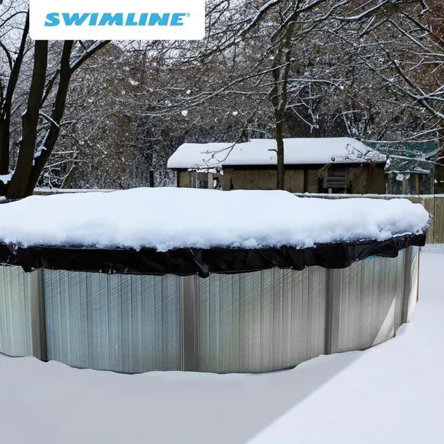 Alt view image 5 of 6 - 30 Foot Round Above Ground Swimming Pool Winter Cover with 4 Foot of Overlap, Cable, Ratchet and Metallic Grommets, Pool Cover Only