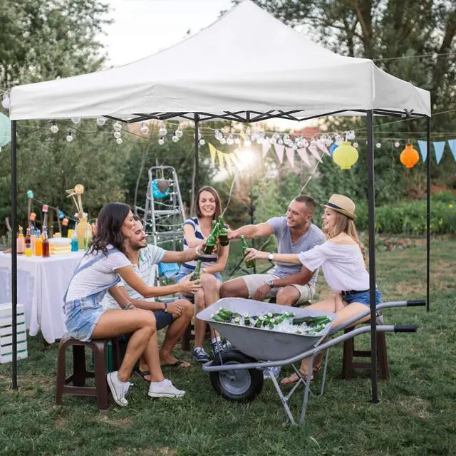 Alt view image 2 of 6 - Canopy Tent, Commercial Instant 10x10 Heavy Duty Canopy, 300D Waterproof Adjustable Canopy with Wheeled Carry Bag, 4 Sandbags and 4 Stakes