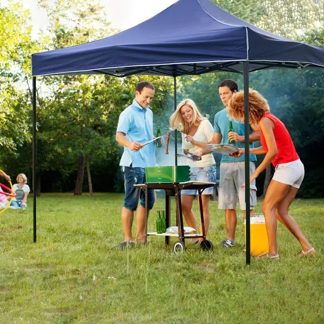Alt view image 2 of 6 - Canopy Tent, Commercial Instant 10x10 Heavy Duty Canopy, 300D Waterproof Adjustable Canopy with Wheeled Carry Bag, 4 Sandbags and 4 Stakes