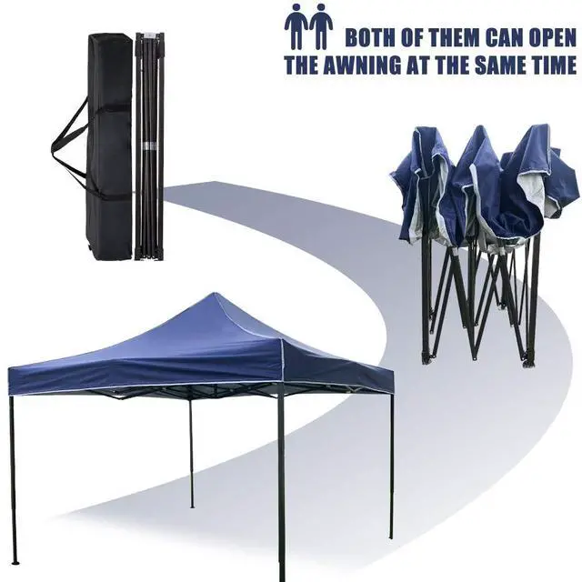Alt view image 3 of 6 - Canopy Tent, Commercial Instant 10x10 Heavy Duty Canopy, 300D Waterproof Adjustable Canopy with Wheeled Carry Bag, 4 Sandbags and 4 Stakes