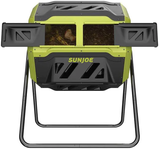 Main image of Outdoor Tumbling Composter Bin with 360° Dual Chamber, 2-10 Weeks Compost, 42 Gal - Rotating Composting Tumbler for Home Waste Management and Solution, SJ-CMPS1