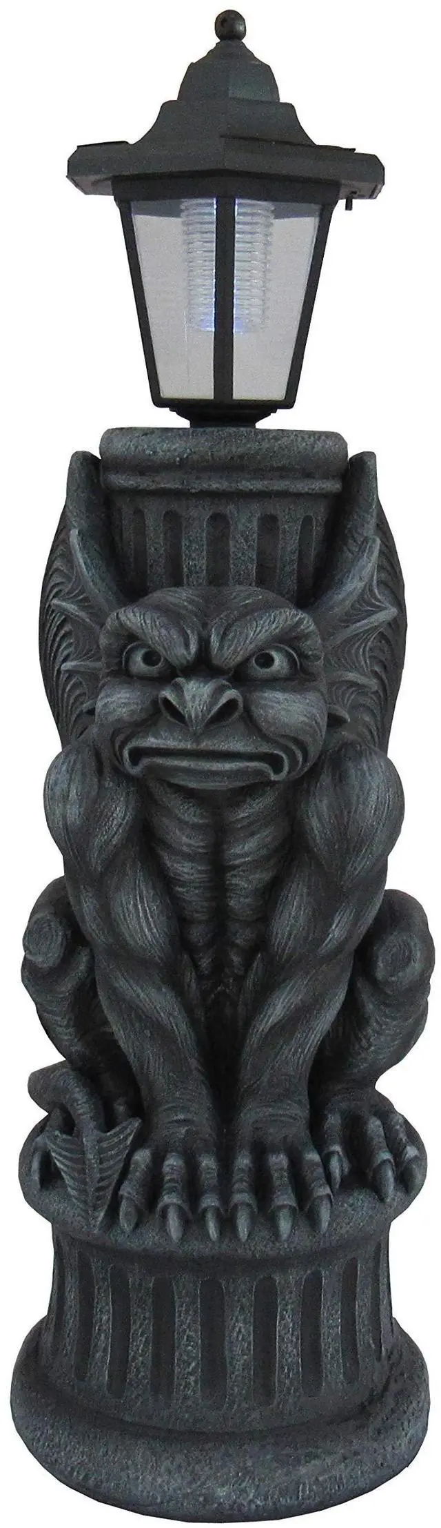 Main image of Glowing Grimace Guardian Gargoyle LED Solar Light - Majestic Gothic Decor Garden Statue - 20 Inches High - Adding Mystical Charm to Your Outdoor Sanctuary