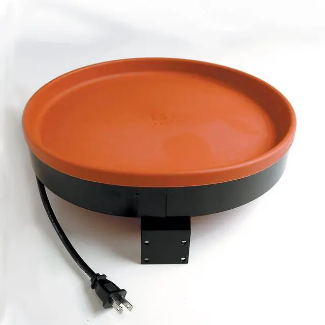 Alt view image 5 of 6 - BD-75 All Seasons 3 in 1 Outdoor 14 Inch Heated Birdbath with 3 Mounting Options, 75 Watts, Terracotta