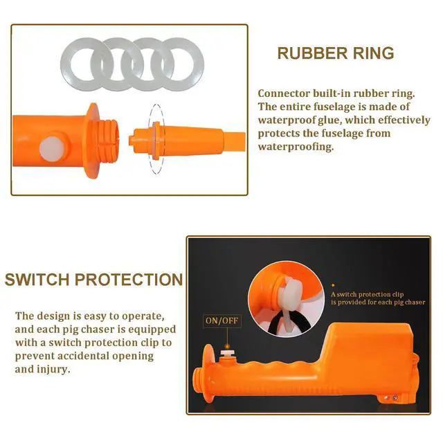 Alt view image 5 of 6 - Electric Prod Hot Shock, Rechargeable Electric Livestock Cattle Pig Prod Shock Safety Prodder 8000-10000V