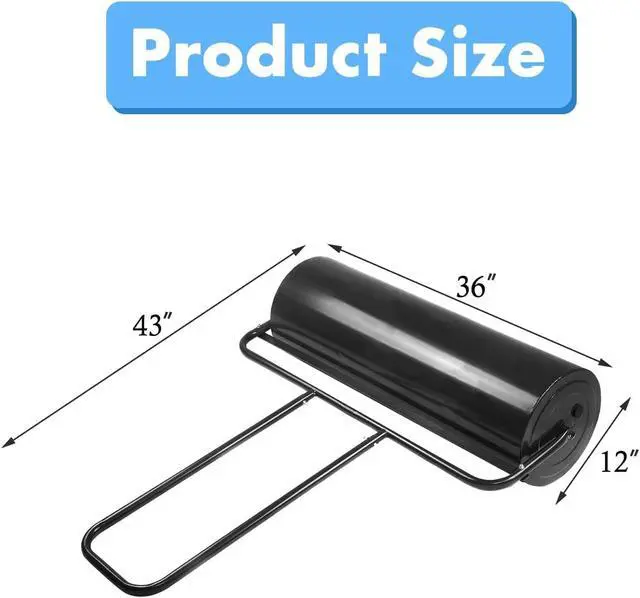 Alt view image 2 of 6 - 17 Gal Lawn Roller, Lawn Rollers Tow Behind Water Filled Sand Filled, Yard Roller Push Pull Behind, Lawn Soil Rollers, Grass Roller Sod Roller for Garden Lawn Yard Patio (36-inch/ 17 Gal)