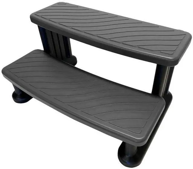 Main image of Universal Spa & Hot Tub Outdoor Steps No Slip Grip Support - Light Grey