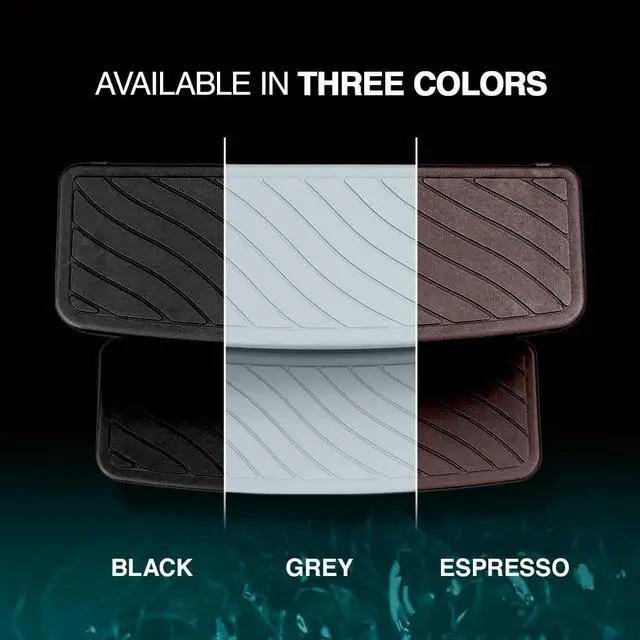 Alt view image 3 of 6 - Universal Spa & Hot Tub Outdoor Steps No Slip Grip Support - Light Grey