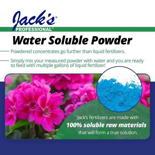 Alt view image 5 of 6 - Jack's Professional 15-15-15 Geranium Water-Soluble Fertilizer with Micronutrients for Root Growth and Bud Set in Geraniums Grown in Continuous Liquid Feed Programs, 25lbs
