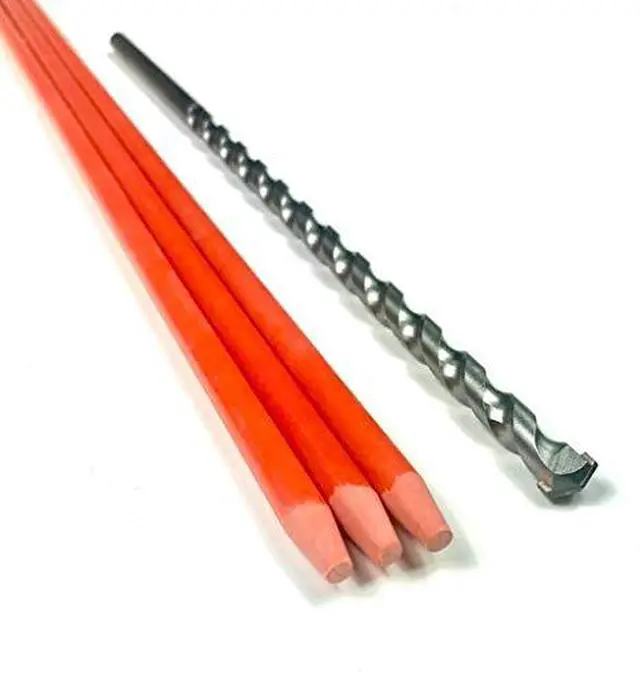 Alt view image 3 of 6 - 100 PCS 48 Inch Driveway Markers 5/16 Inch - with 12" Install Drill Bit, Snow Stakes, Snow Plow Markers, Snow Poles, Rods