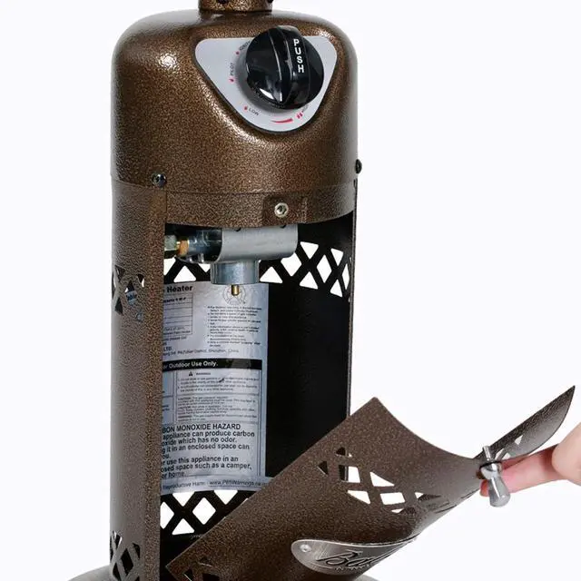 Alt view image 4 of 6 - Portable Patio Heater, Outdoor Propane Table Top Heater, Bronze