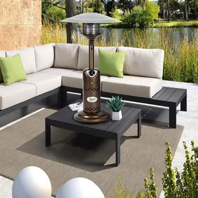 Alt view image 6 of 6 - Portable Patio Heater, Outdoor Propane Table Top Heater, Bronze