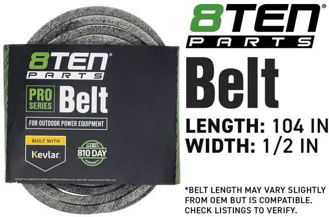 Alt view image 4 of 6 - Blade Spindle Belt Kit for John Deere 115 105 125 135 102 107S 42-Inch Deck GX22151 GY20454 GX20072