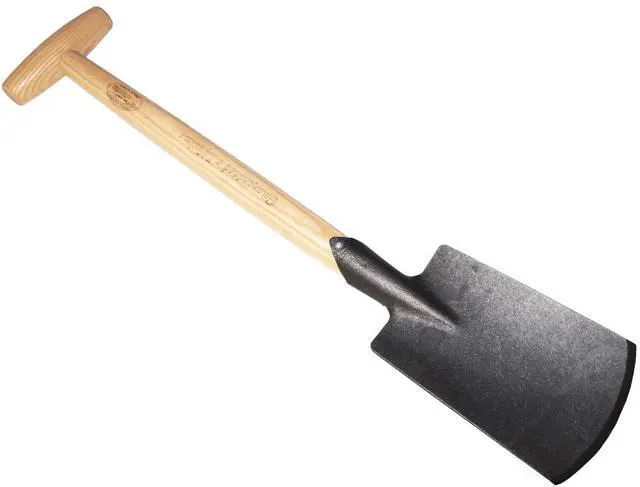Main image of Perennial Spade Compact Digging Tool for Tight Spaces | T-Handle | Tempered Boron Steel | Ash Wood | 22.75 Length