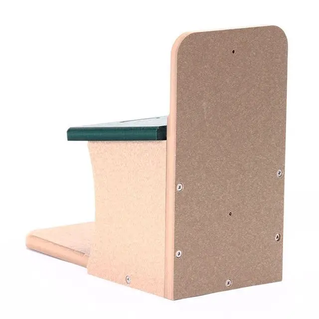 Alt view image 4 of 6 - SNSQ Recycled Squirrel Munch Box, Squirrel Feeders, 7-3/16"L X 12-3/8"W X 11-5/8"H, Taupe w/ Green Roof