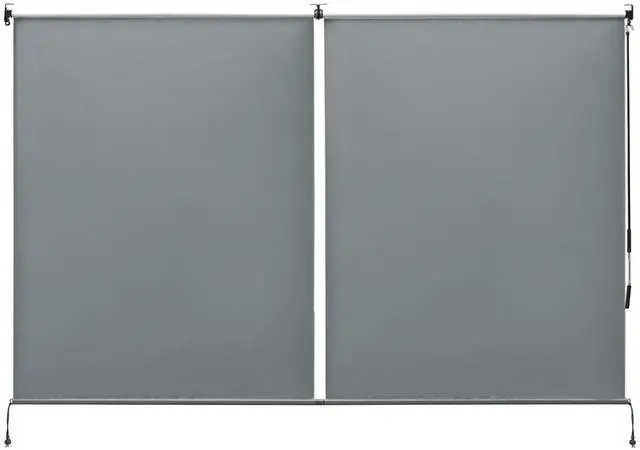 Main image of 4.8x6 FT Aluminum Pergola Roller Shade - Cordless Gazebo Curtain, 2-Pack for Outdoor Pergola or Gazebo, Gray