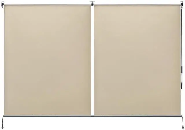 Main image of 4.8x6 FT Aluminum Pergola Roller Shade - Cordless Gazebo Curtain, 2-Pack for Outdoor Pergola or Gazebo, Khaki