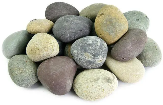 Main image of 50 Lb. Premium Large Mixed Mexican Beach Pebbles 3-5 inches, Decor, Garden, Landscape, Pathways, Backyard, Rock Pebbles