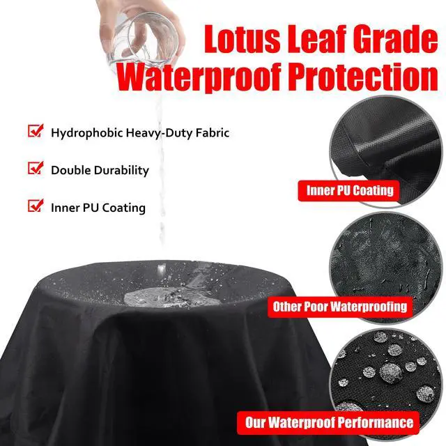 Alt view image 5 of 6 - Grill Cover, 72 inch Heavy Duty BBQ Gas Grill Cover for Outdoor Grill, Waterproof, Weather Resistant, Anti-UV, Rip-Proof, Fade Resistant Barbecue Cover with Hook-and-Loop Straps for Most Grills