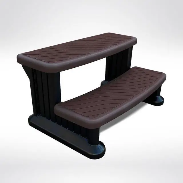 Main image of Universal Spa & Hot Tub Outdoor Steps No Slip Grip Support - Espresso with Black