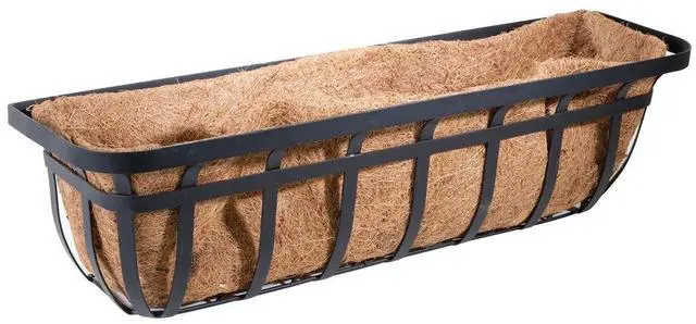 Main image of 88558 Flat Iron Window and Deck Planter, Black, 36-Inch