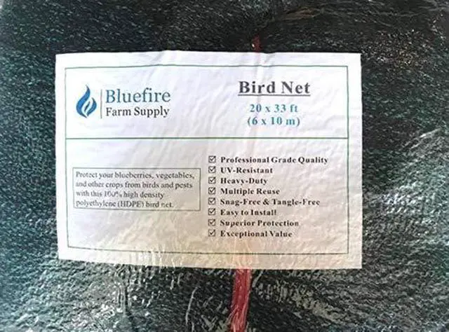 Alt view image 6 of 6 - Direct Commercial Grade Heavy Duty Polyethylene Anti Bird Netting for Garden Blueberries Fruit Trees Poultry Cage Pond Net Reusable Does not Tangle Snag or Rot (20 ft x 33 ft)